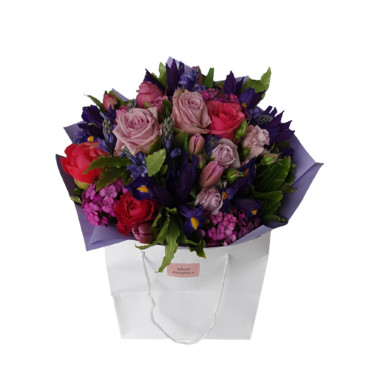 Hot Pink And Purple Posy