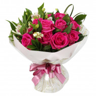 Hot Pink Rose Posy