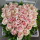 Mixed Pink Rose Heart 