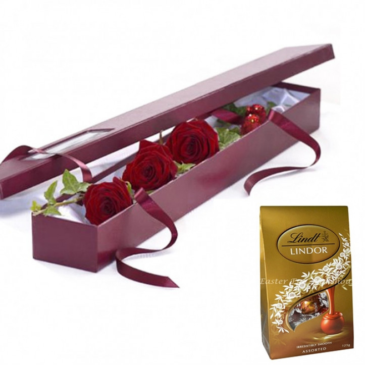 Multi stem Red Roses Gift Box Multi stem Red Roses Gift Box