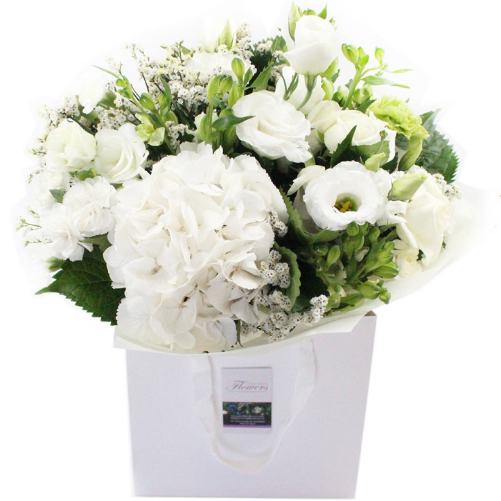 White and Green Posy