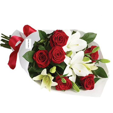 Red Rose and White Lily